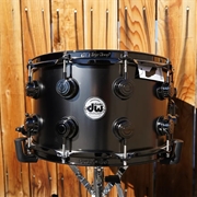 DW USA Collectors Series 8 x 14" Satin Black Over Brass Snare Drum w/ Black Nickel Hardware (2023)